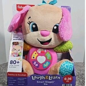 Fisher-Price Laugh & Learn Smart Stages Sis Girls 6-36M Pink Puppy JCT11 Musical